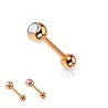 Piercing de langue plaqué or avec cristal coloré LAN053 11.75€
