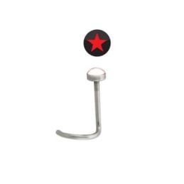 Piercing nez coudé étoile rouge queue tire-bouchon3.99€