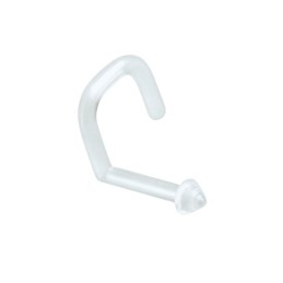 Piercing nez flexible avec pointe incolore NEZ019P 2.50€