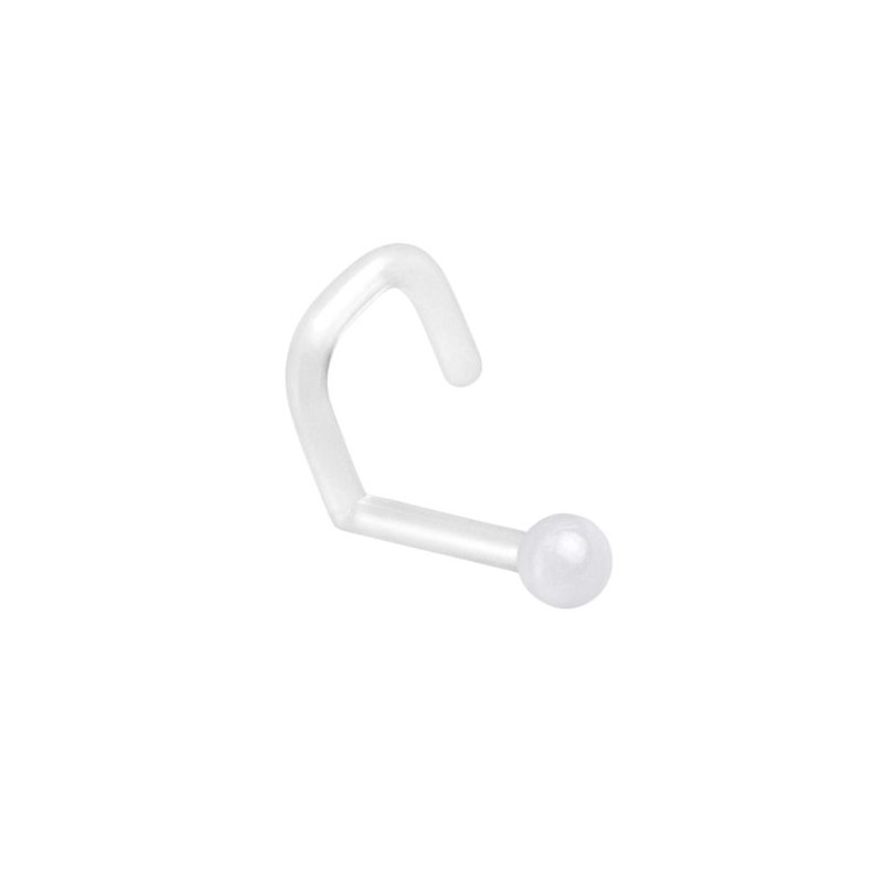 Piercing nez flexible avec une boule incolore 2.50€