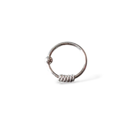 piercing anneau plaqué argent 10mm Chait