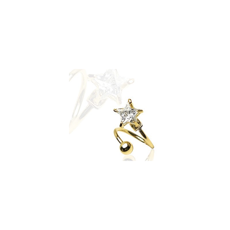 Piercing nombril spirale doré et étoile Kurt 7.65€
