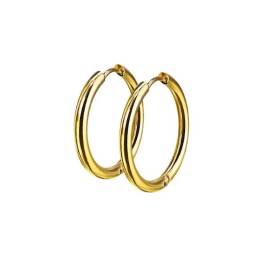 Boucles d'oreilles anneaux dorés 14mm ou 20mm plaqué or 11.45€