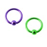 Piercing anneau 8mm couleur électrique violet ou vert 4.60€