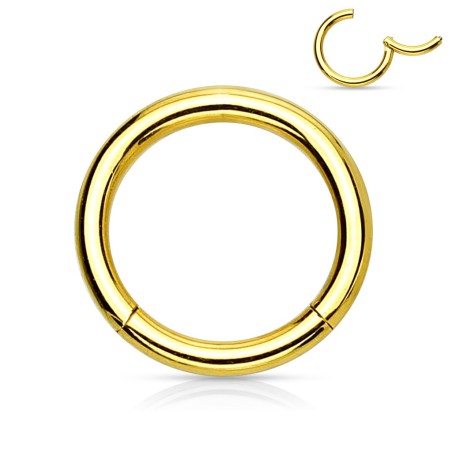Piercing anneau à segment cliper doré