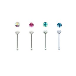 Piercing nez droit zirconium 2mm serti 4.59€