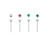 Piercing nez droit zirconium 2mm serti 4.59€