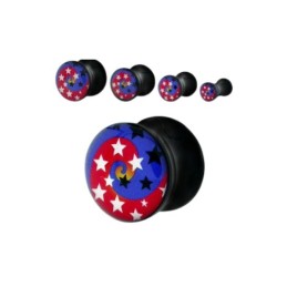 Piercing plug 4mm à 12mm étoiles acrylique 4.50€