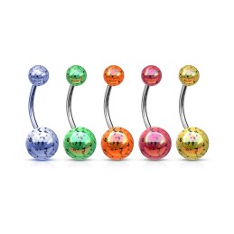 Piercing banane boules brillantes mouchetées 6.9€