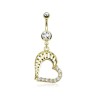 Piercing nombril cœur plaqué or 14 carats et zirconiums 14.99€