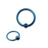 Anneau 10mm acier anodisé bleu et boule captive 4.95€