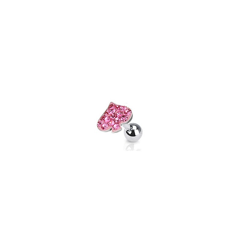 Piercing oreille tragus cœur rose 6,00€