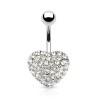 Piercing nombril cœur avec zirconiums blanc  Piercing nombril7,35 €