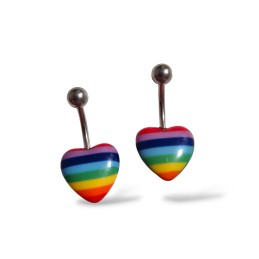 Piercing de nombril cœur LGBT 6.35€