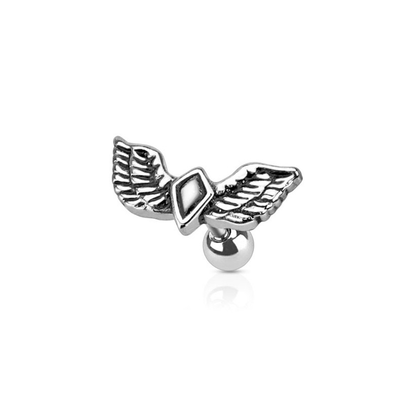 Piercing biker tragus ailé avec forme diamant6.35€