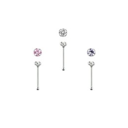 Piercing nez droit 6mm zirconium 2,5mm blanc serti  6.50€