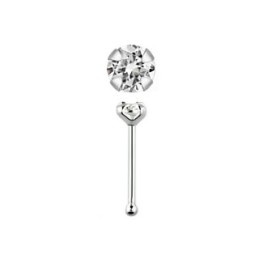 Piercing nez droit 6mm avec cristal 2,5mm serti 4.80€