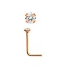 Piercing nez coudé plaqué or rose  18 carats avec cristal7.75€