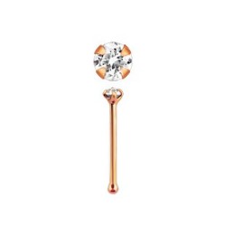 Piercing nez droit plaqué or rose avec cristal serti7.30€