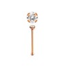 Piercing nez droit plaqué or rose avec cristal serti7.30€