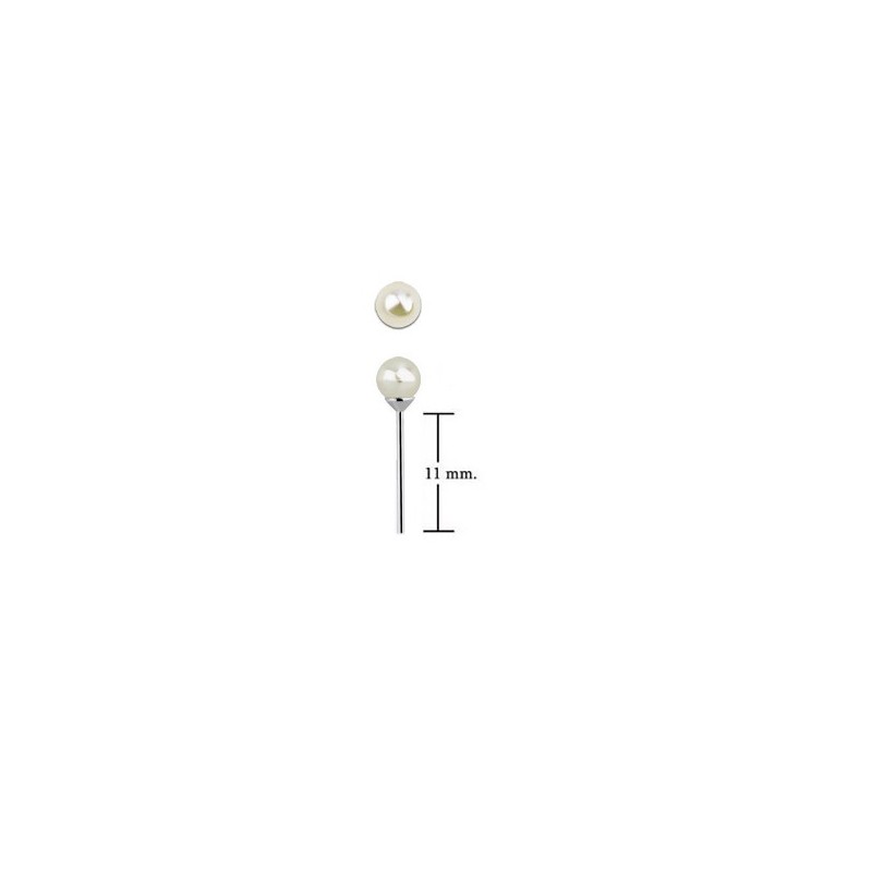 Piercing nez à plier avec une boule perle nacrée 3mm  4.95€