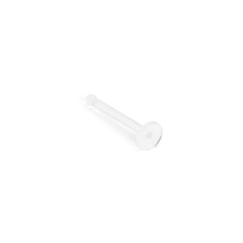 Piercing nez droit 0,8mm ou 1mm en bioflex transparent 1,99€