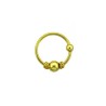 Piercing anneau 10mm plaqué or avec boule 8.75€