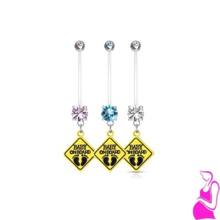 Piercing nombril grossesse baby on board  bioflex6.49€