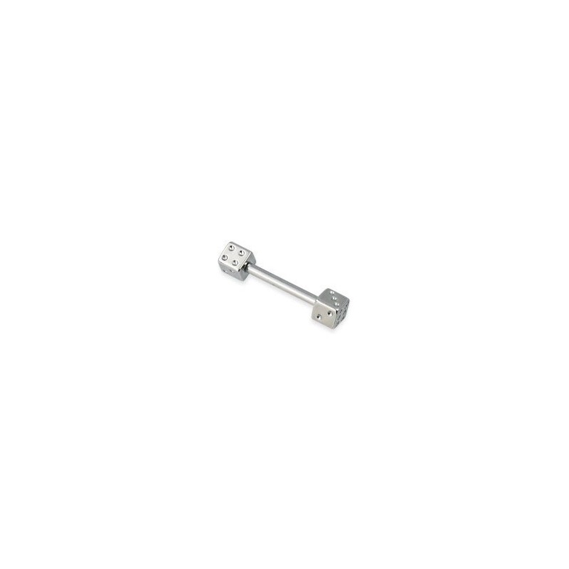 Piercing téton 16mm avec dés à jouer 5mm 5.90€