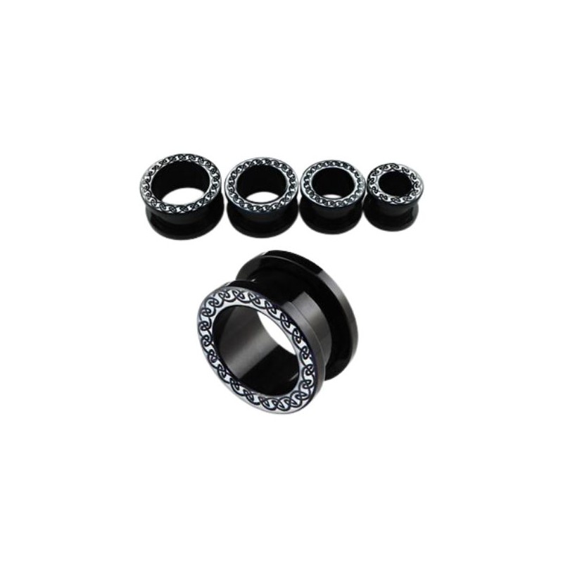 Piercing tunnel 10mm à 19mm noir celtique 5.20€