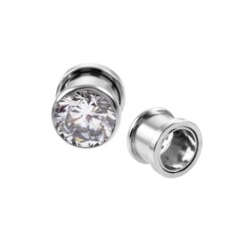 Piercing plug 12mm grand cristal blanc 8.50€