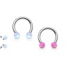 Piercing fer à cheval 8mm boules en opale de synthèse filetage interne7.49€