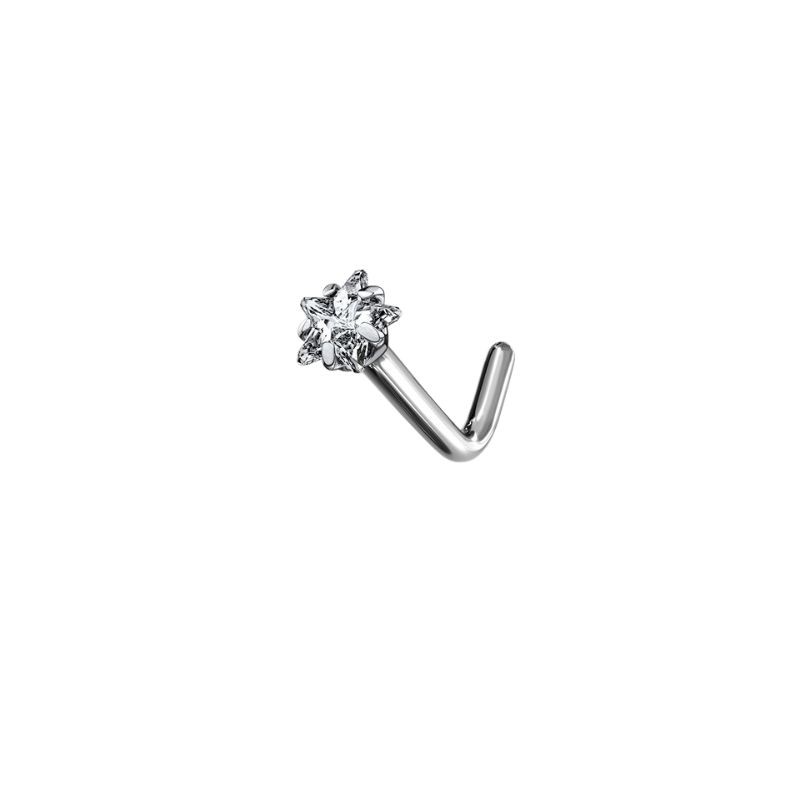 Piercing nez titane avec une étoile en zirconium 6.80€