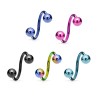 Piercing spirale 11mm titane avec boules 5mm 6,75€