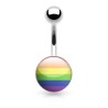 Piercing nombril avec le logo LGBT+ arc en ciel  5.35€