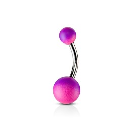 Piercing nombril boules rose et violette NOM110 7.50€