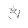 Piercing nez fleur avec cinq pétales en zirconium 5.75€