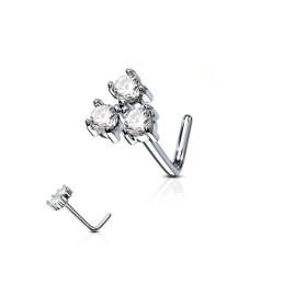 Piercing Nez triple pierres de Zirconium 5.90€