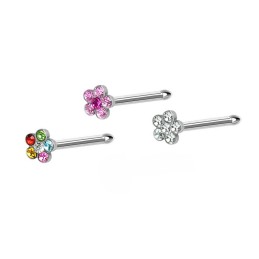 Piercing clou de Nez fleur en pierres de Zirconium5.80€