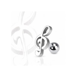 Piercing tragus clé de sol acier chirurgical 5.80€