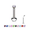 Labret  8mm en acier chirurgical avec gemme 2 mm différents coloris4.80€