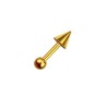 Piercing tragus 6mm acier chirurgical doré avec pointe TRA037D 3.45€