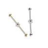 Piercing industriel 38mm avec une fleur en zirconium plaqué or ou rhodium9.35€