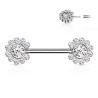 Piercing téton 12mm avec des fleurs 7.45€