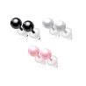 Puces d'oreilles boules en céramique noires, blanches ou roses 5.99€