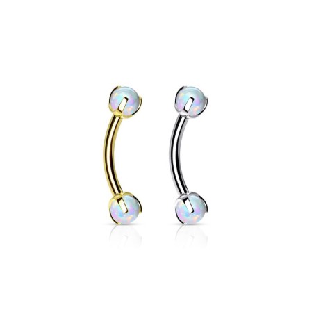 Piercing arcade 8mm avec boules de 3mm en opaline 5.75€