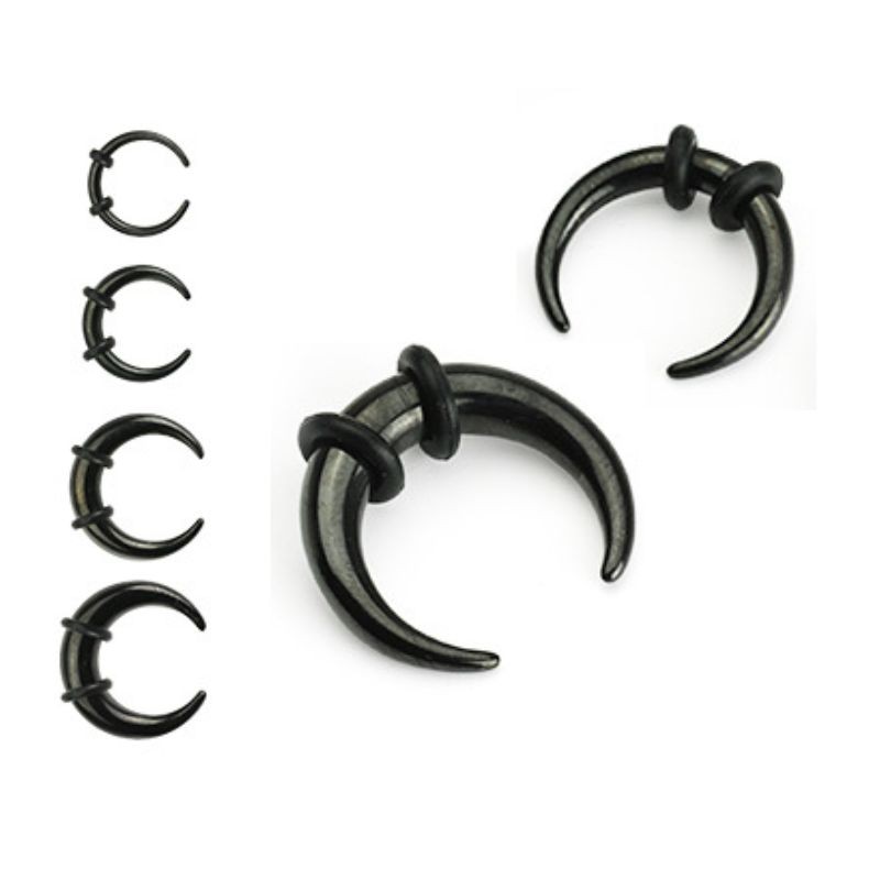 Piercing Corne 2.55mm à 6mm noire type Buffle en titane piercing alice