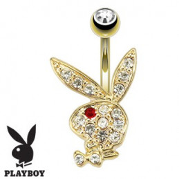 Playboy nombril, piercing banane plaqué Or 14k œil noir14.35€