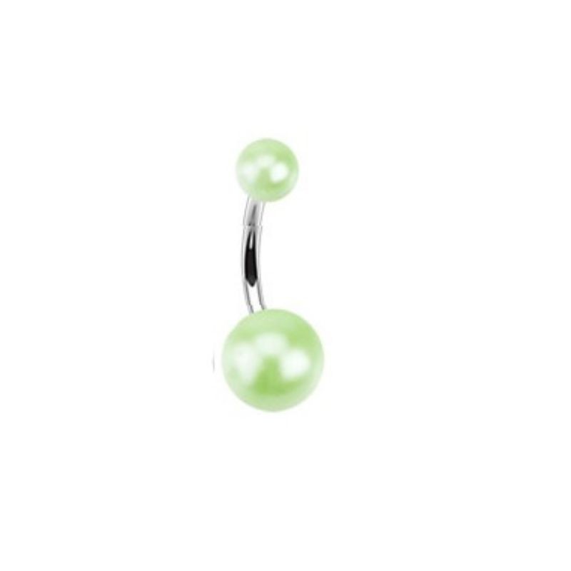 Piercing nombril 10mm boules nacrées 3.99€ sur piercing-alice.fr