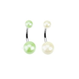 Piercing nombril 10mm boules nacrées3.99€ sur piercing-alice.fr